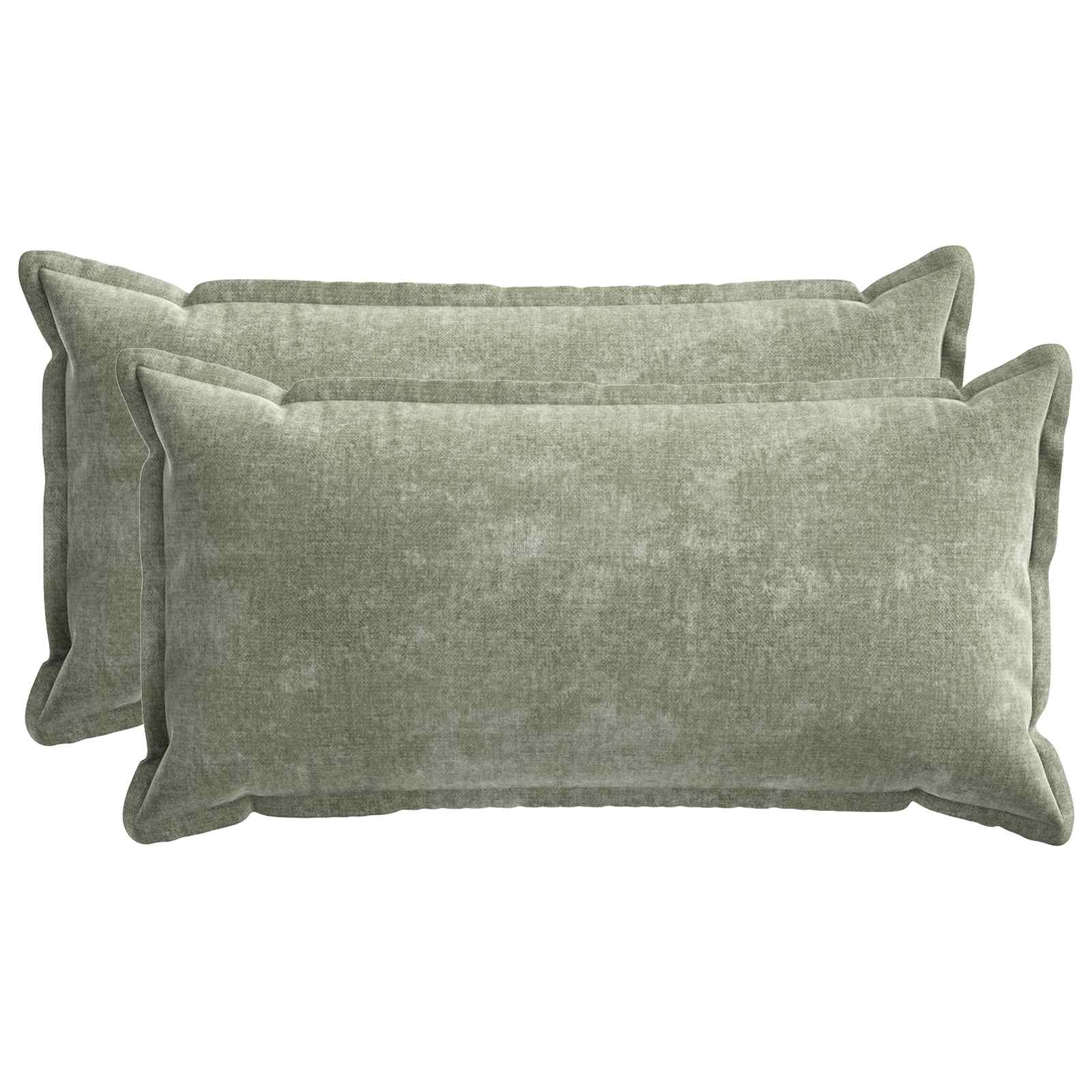Federa 2 pz HOUTEN Verde 40 x 80 cm Tessuto Chenille