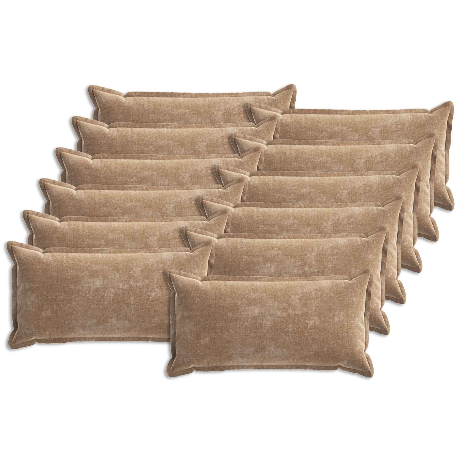 Federa 12 pz HOUTEN Marrone 40 x 80 cm Tessuto Chenille