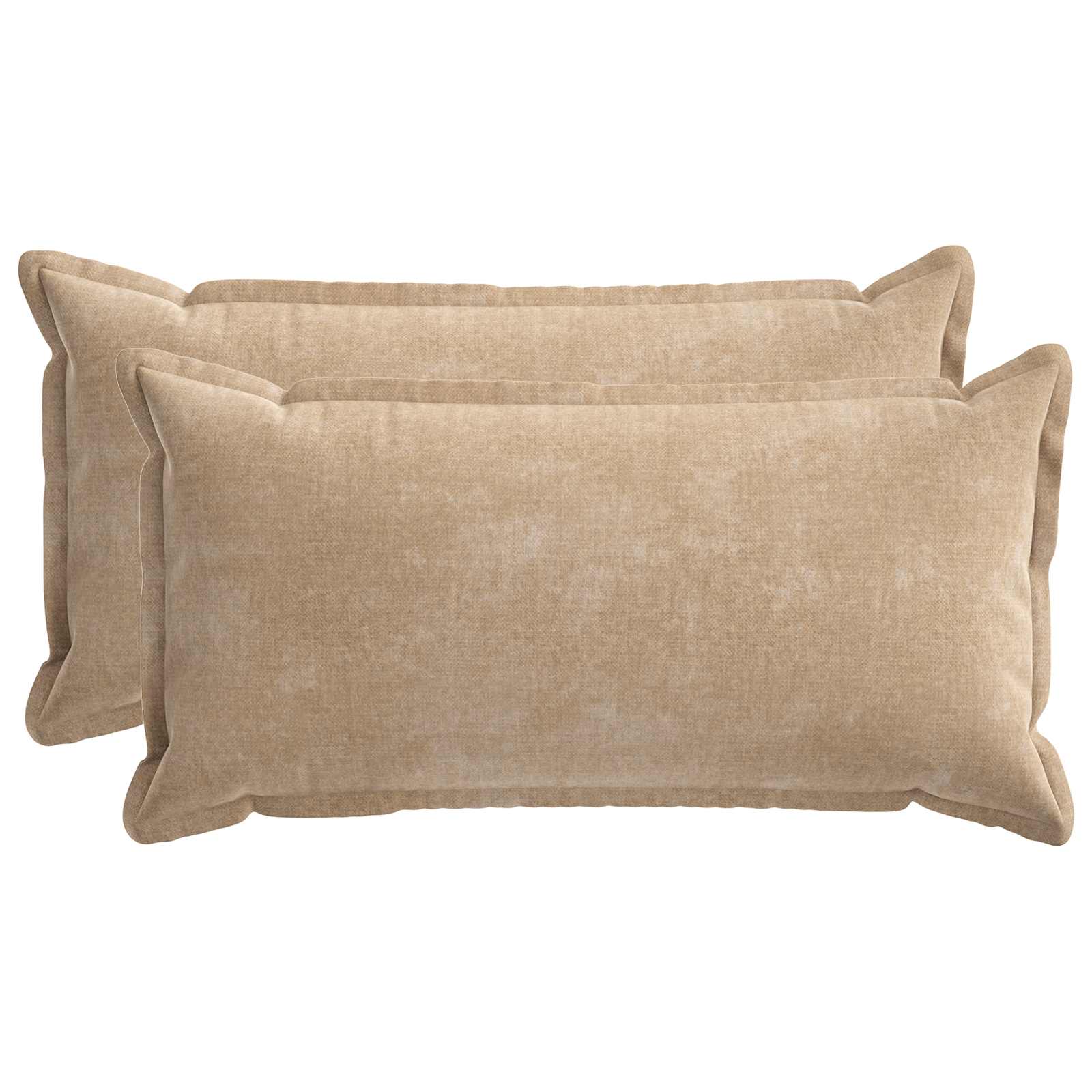 Federa 2 pz HOUTEN Tortora 40 x 80 cm Tessuto Chenille
