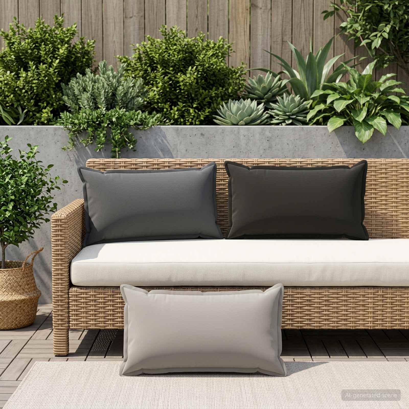 Federa 2 pz HOUTEN Antracite 40 x 80 cm Poliestere
