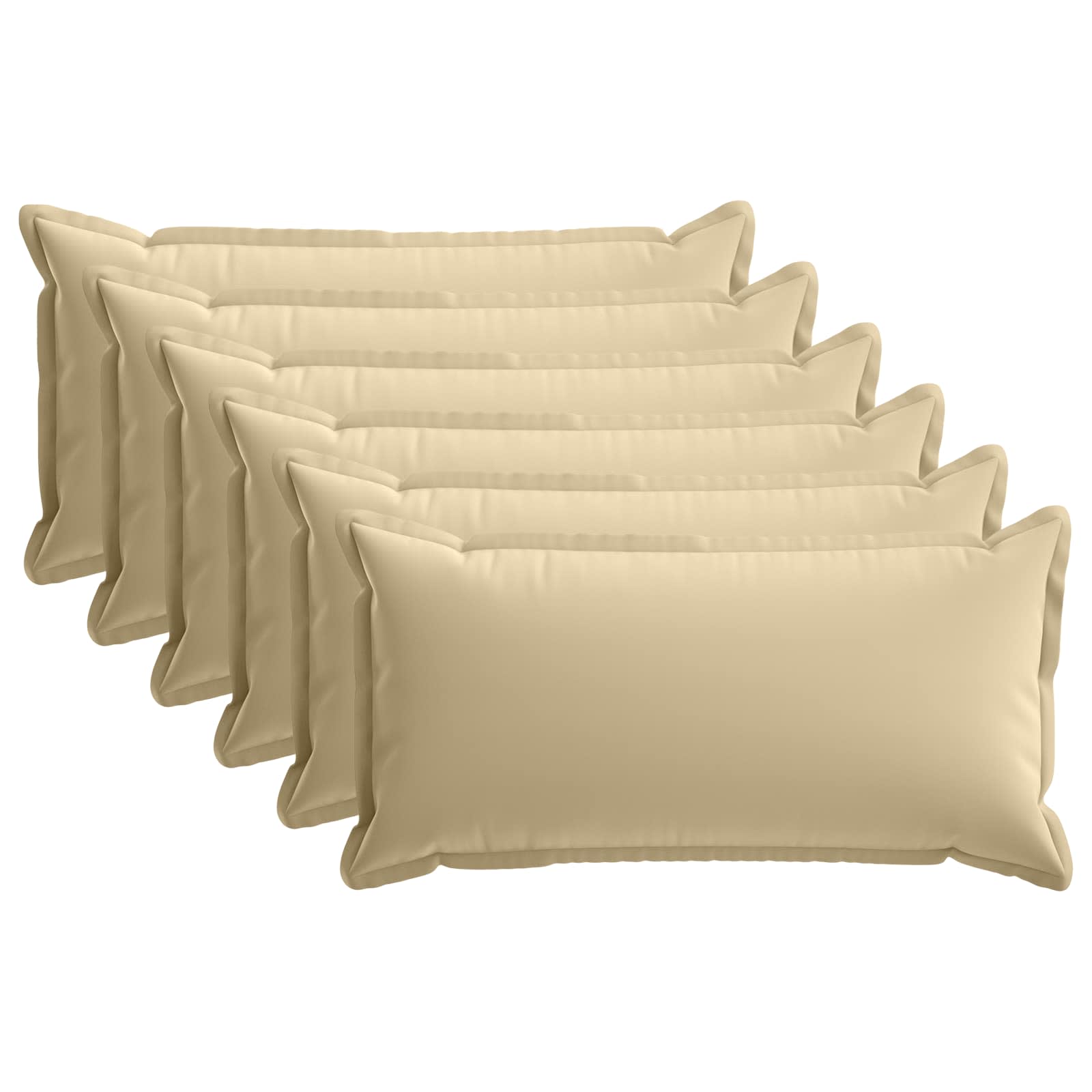 Federa 6 pz HOUTEN Beige 40 x 80 cm Poliestere