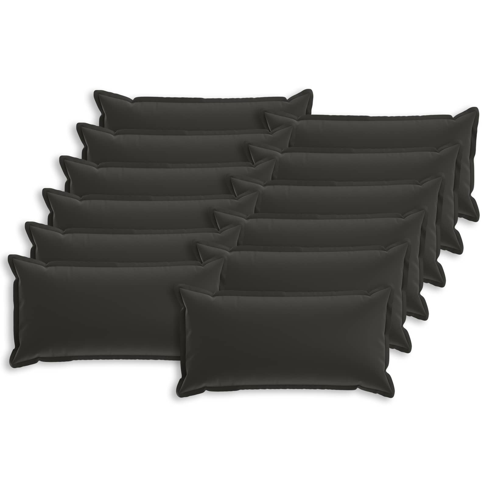 Federa 12 pz HOUTEN Nero 40 x 80 cm Poliestere