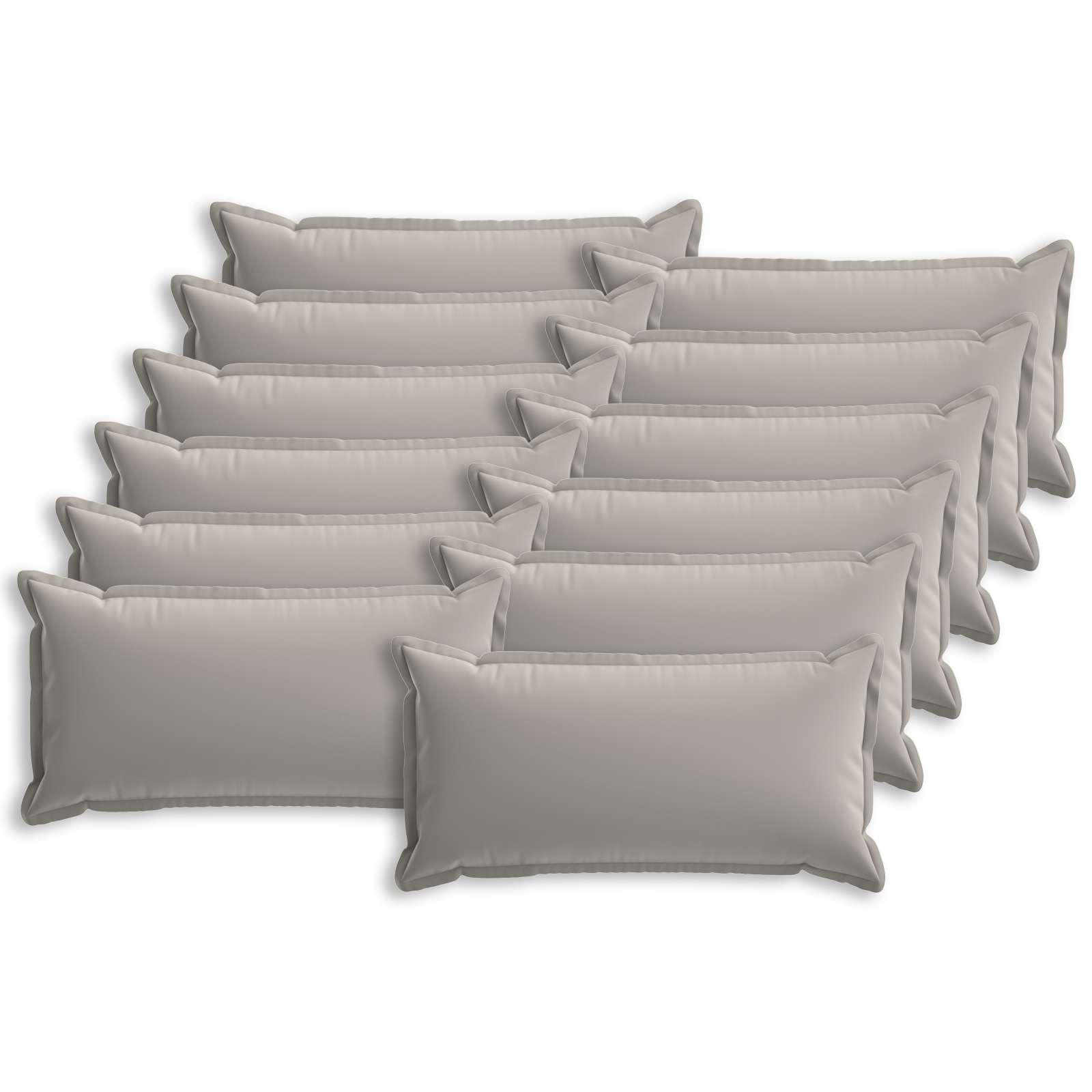 Federa 12 pz HOUTEN Grigio 40 x 80 cm Poliestere
