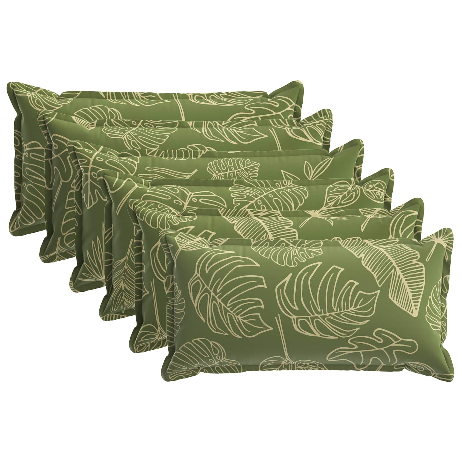 Federa 6 pz HOUTEN Design a foglia 40 x 80 cm Poliestere