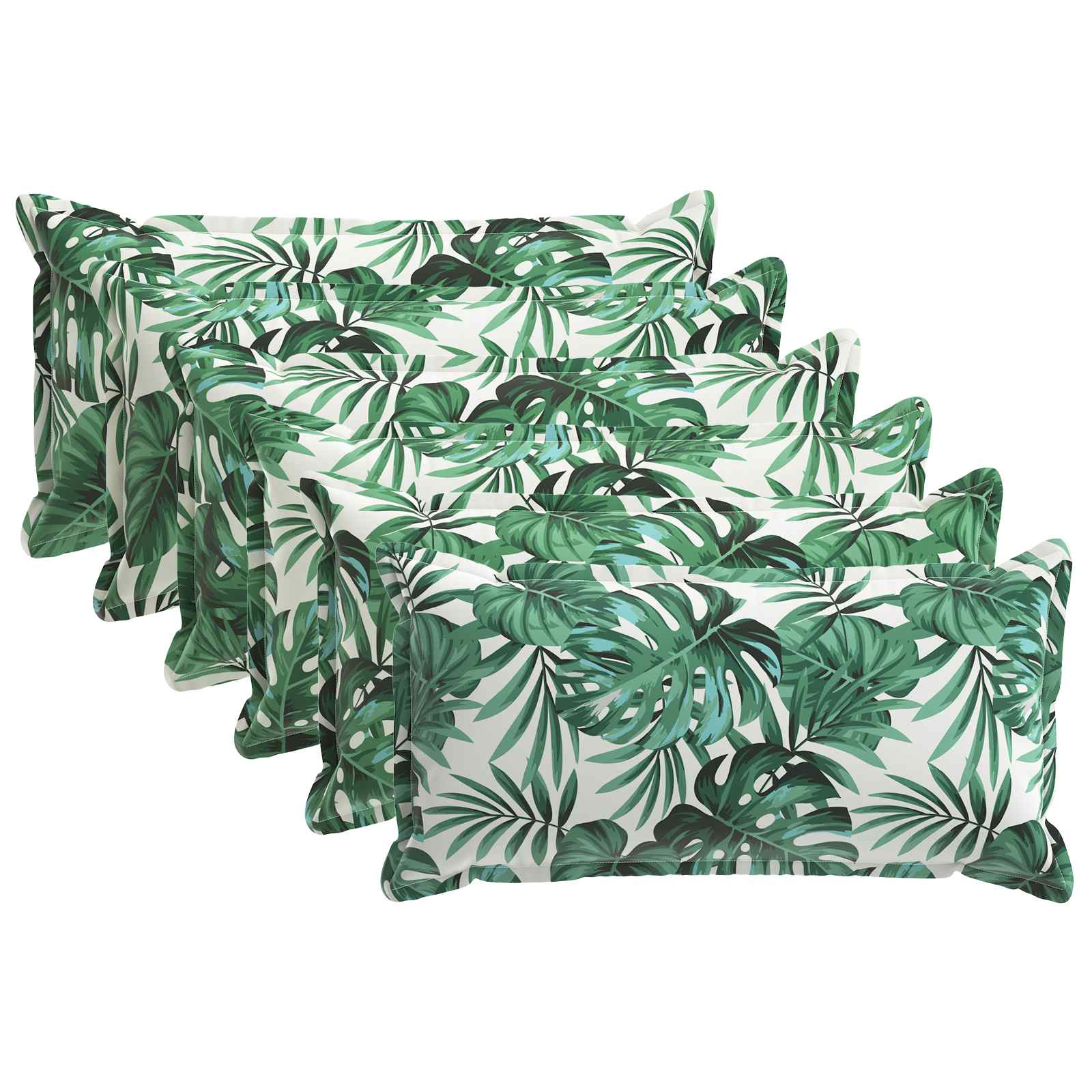 Federa 6 pz HOUTEN Motivo a Foglie 40 x 80 cm Poliestere