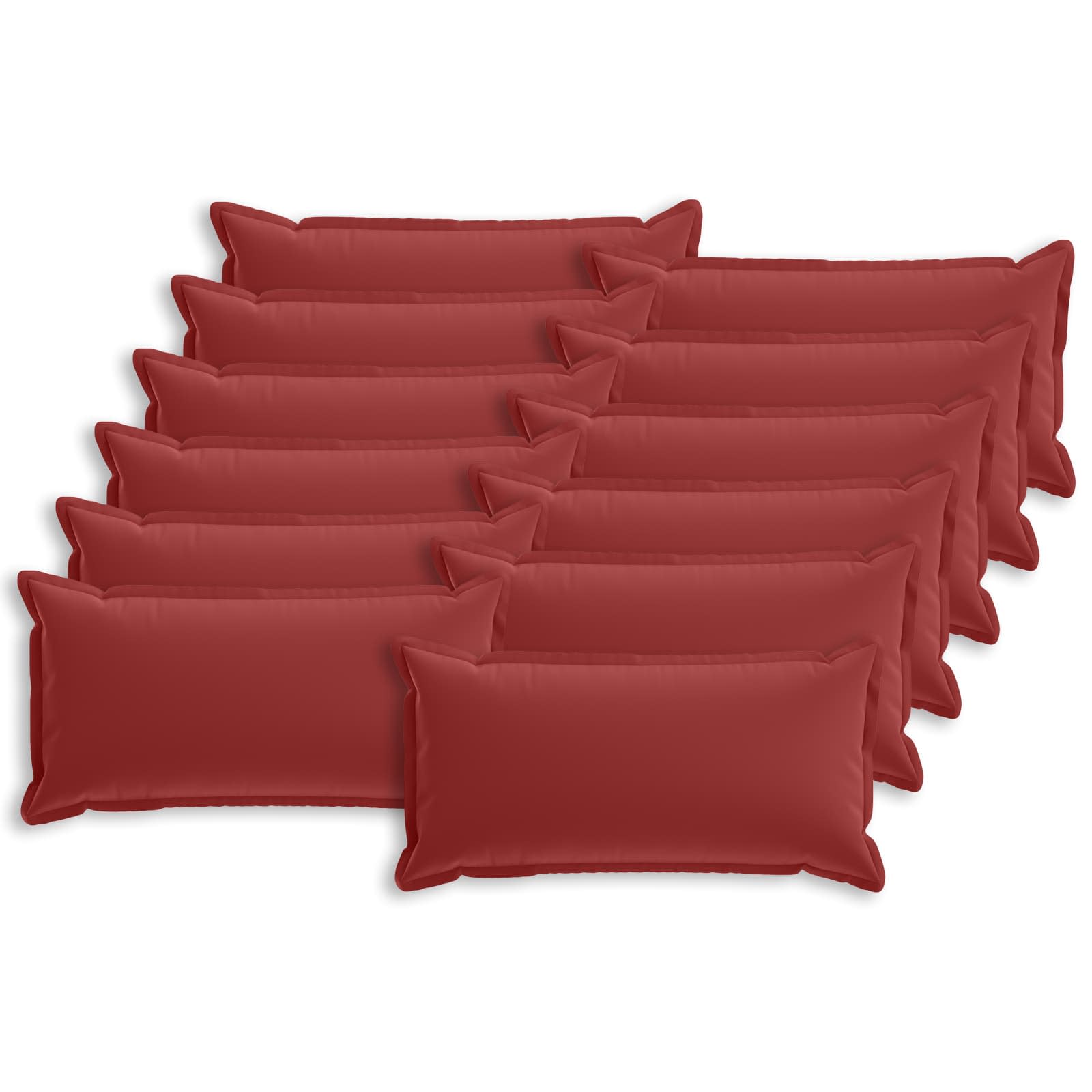 Federa 12 pz HOUTEN Rosso Vino 40 x 80 cm Poliestere