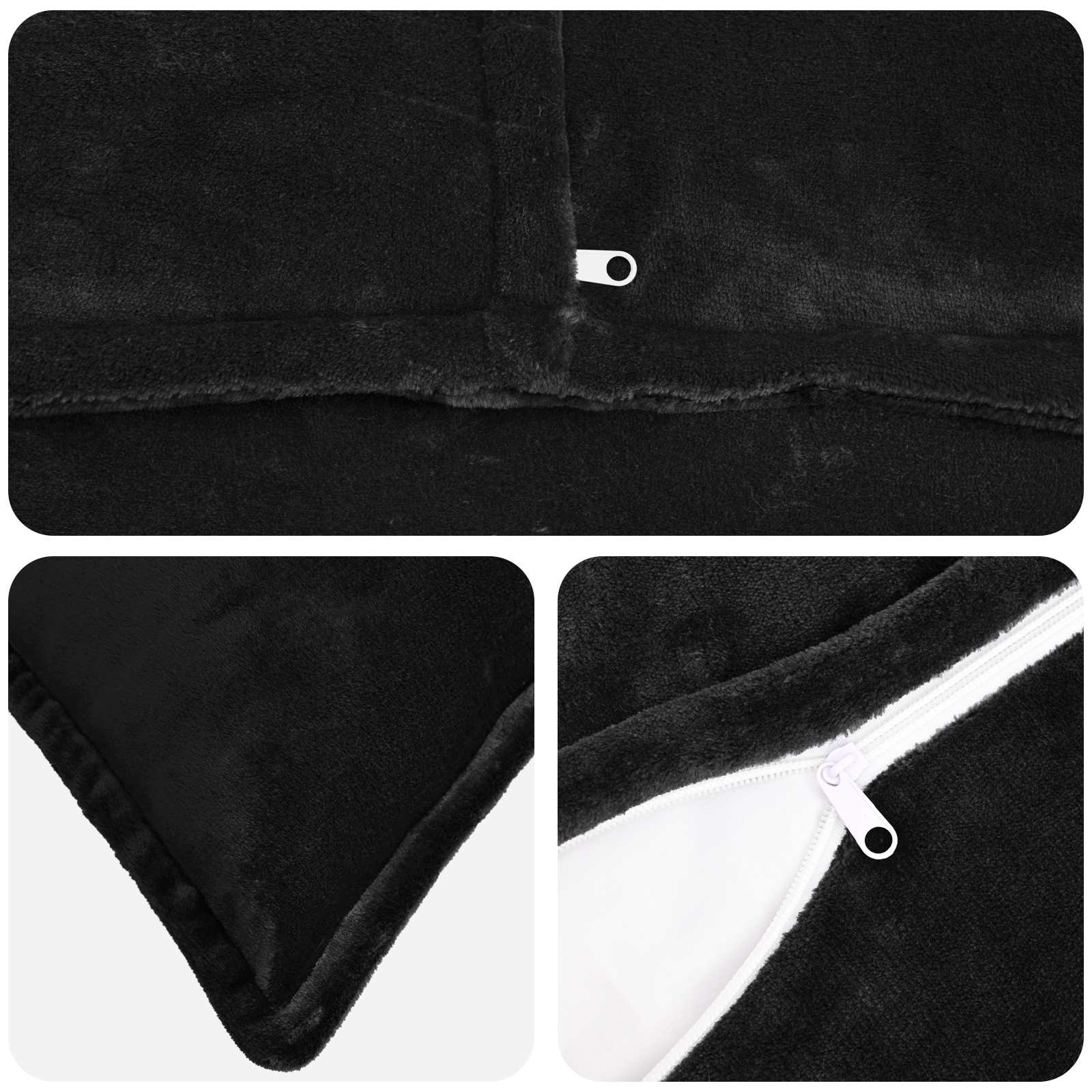 Federa 2 pcs HOUTEN Nero 40 x 80 cm Flanella