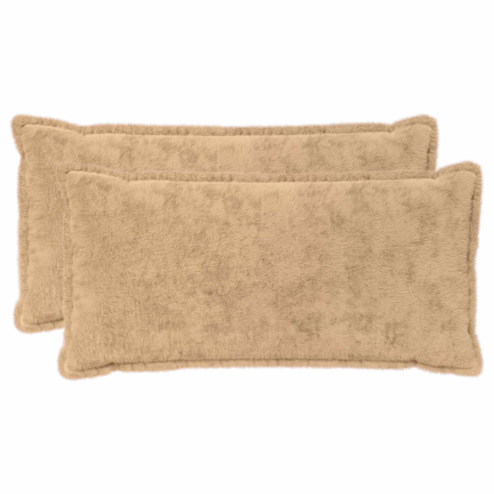 Federa 2 pz HOUTEN Crema 40 x 80 cm Pelliccia di Coniglio Finta