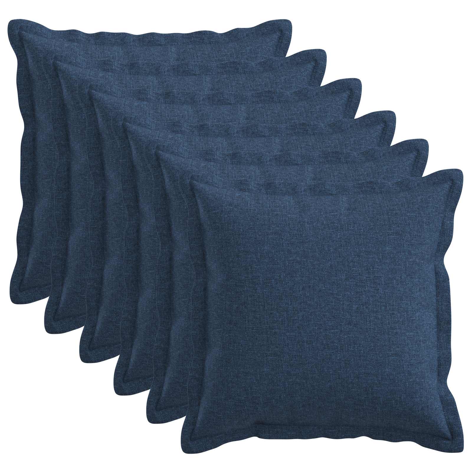 Federa 6 pcs HOUTEN Blu 45 x 45 cm Lino