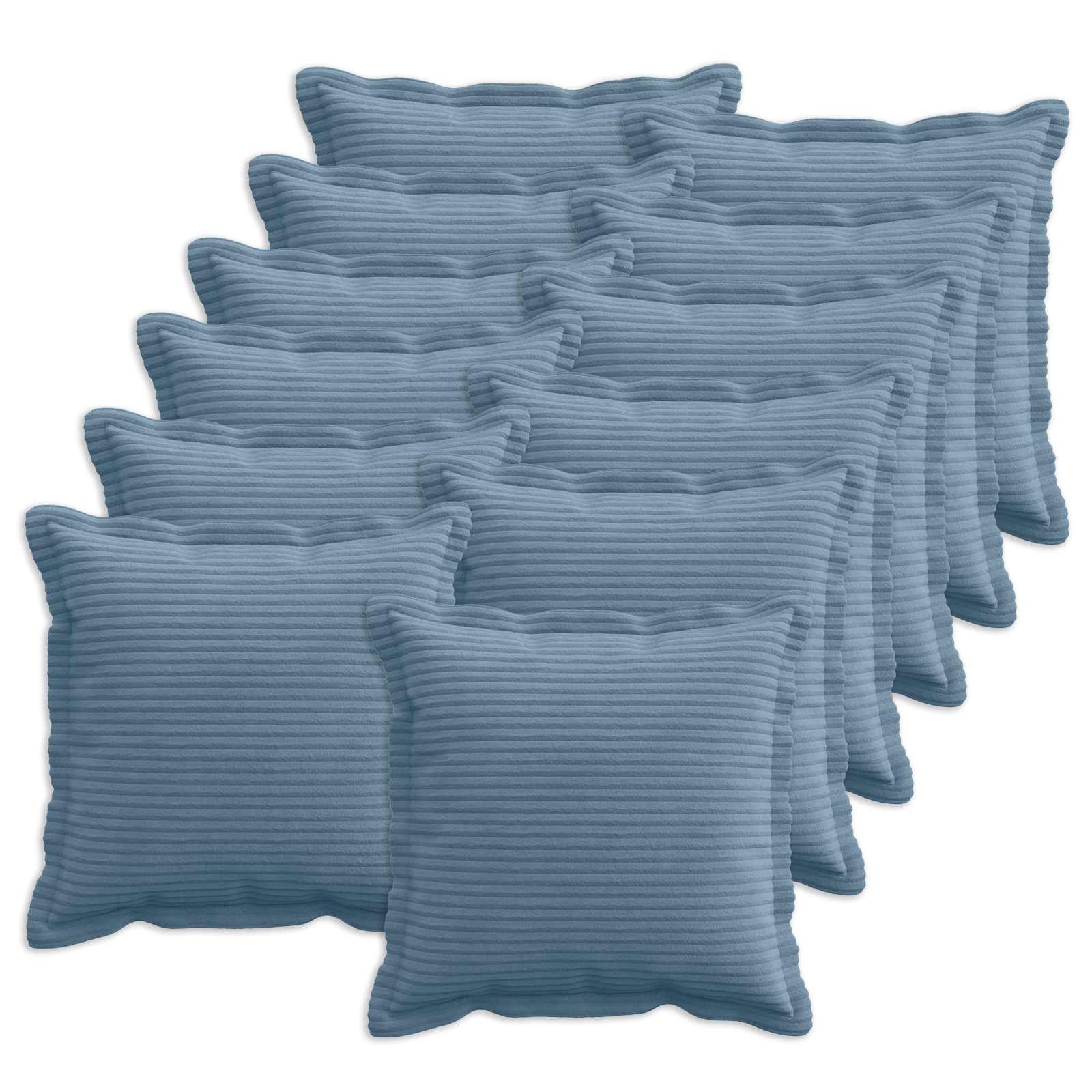 Federa 12 pz HOUTEN Blu 45 x 45 cm corduroy
