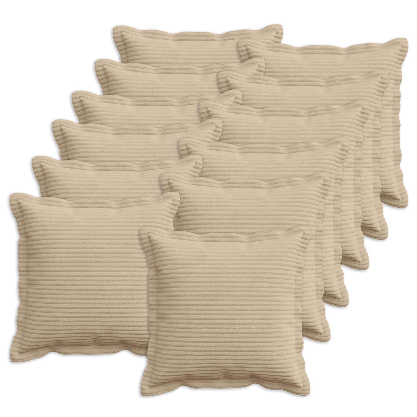 Federa 12 pz HOUTEN Tortora 45 x 45 cm corduroy