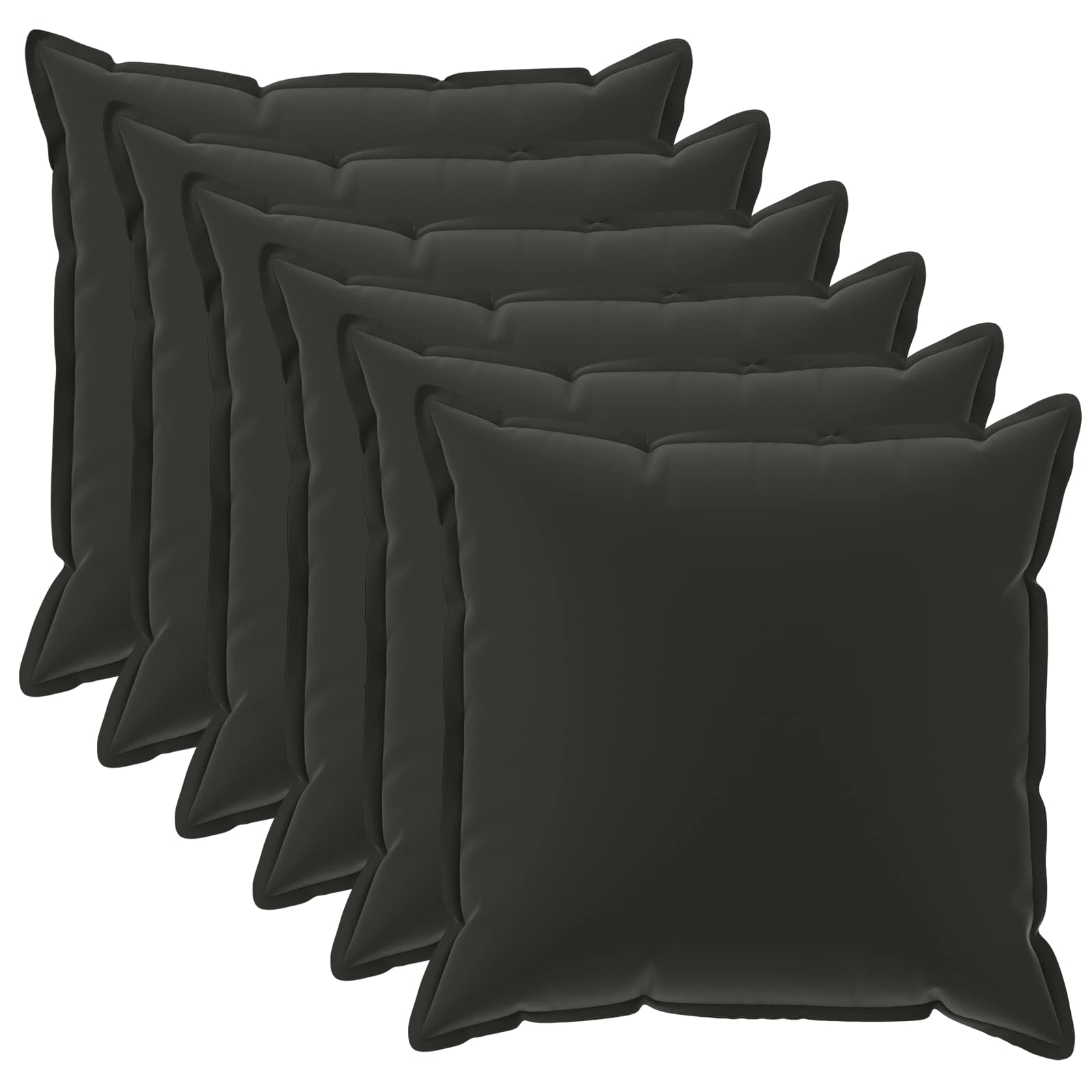 Federa 6 pz HOUTEN Nero 45 x 45 cm Poliestere