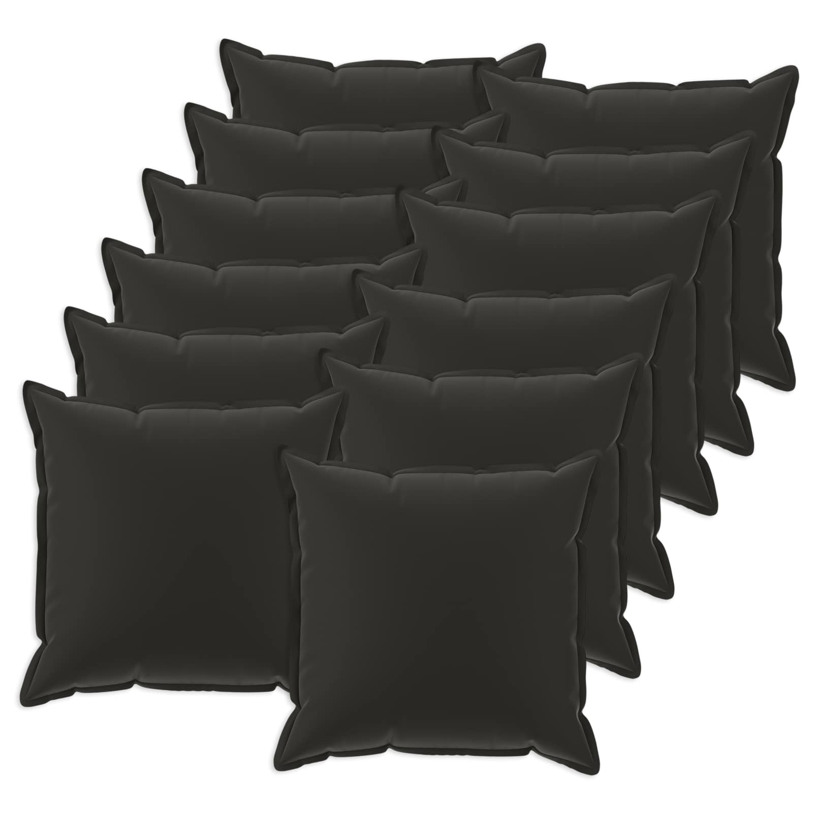 Federa 12 pz HOUTEN Nero 45 x 45 cm Poliestere