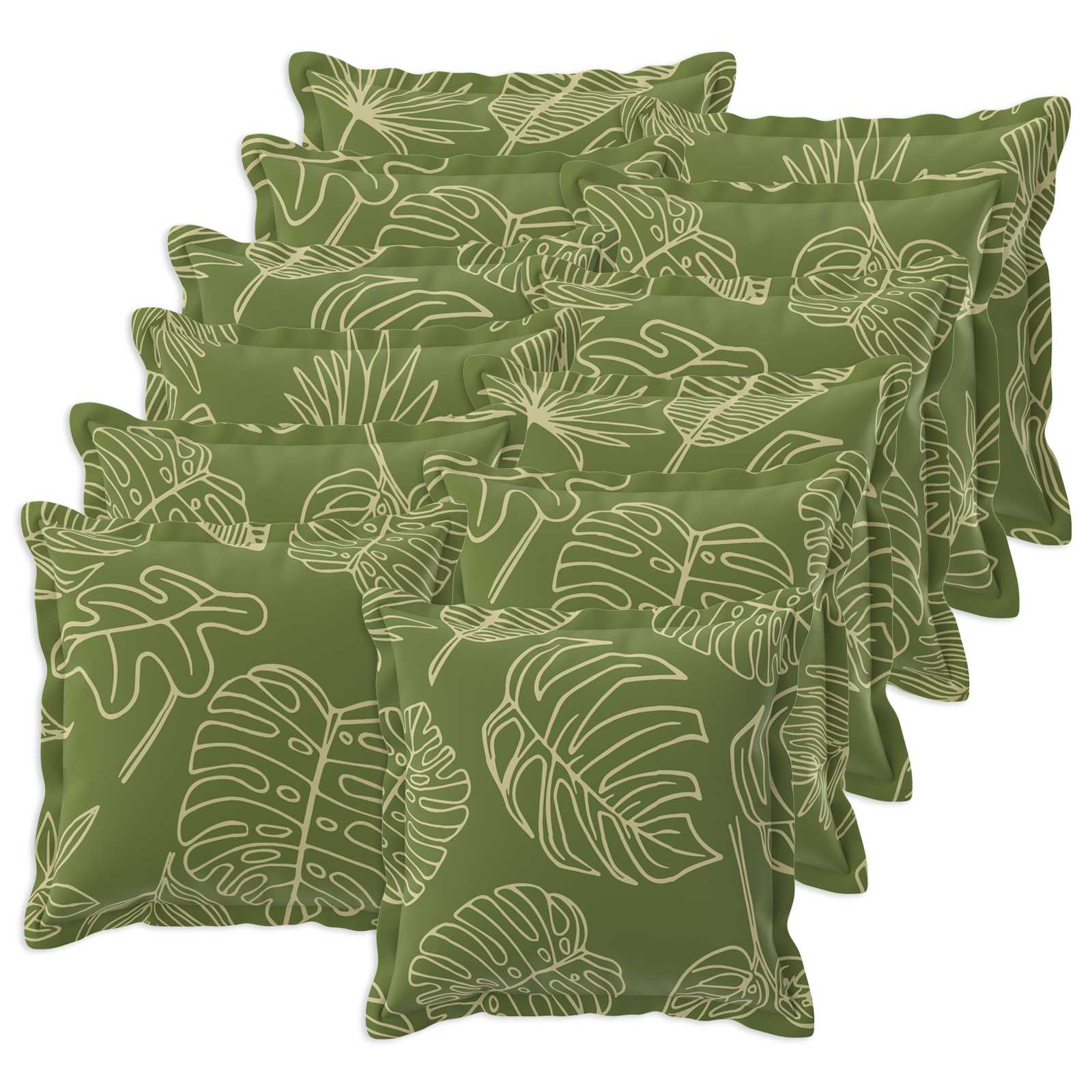 Federa 12 pz HOUTEN Design a foglia 45 x 45 cm Poliestere