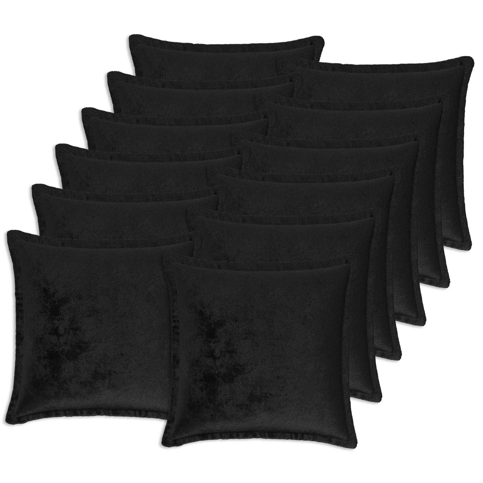 Federa 12 pcs HOUTEN Nero 45 x 45 cm Flanella