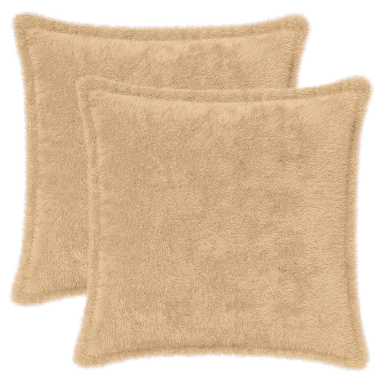 Federa 2 pz HOUTEN Crema 45 x 45 cm Pelliccia di Coniglio Finta