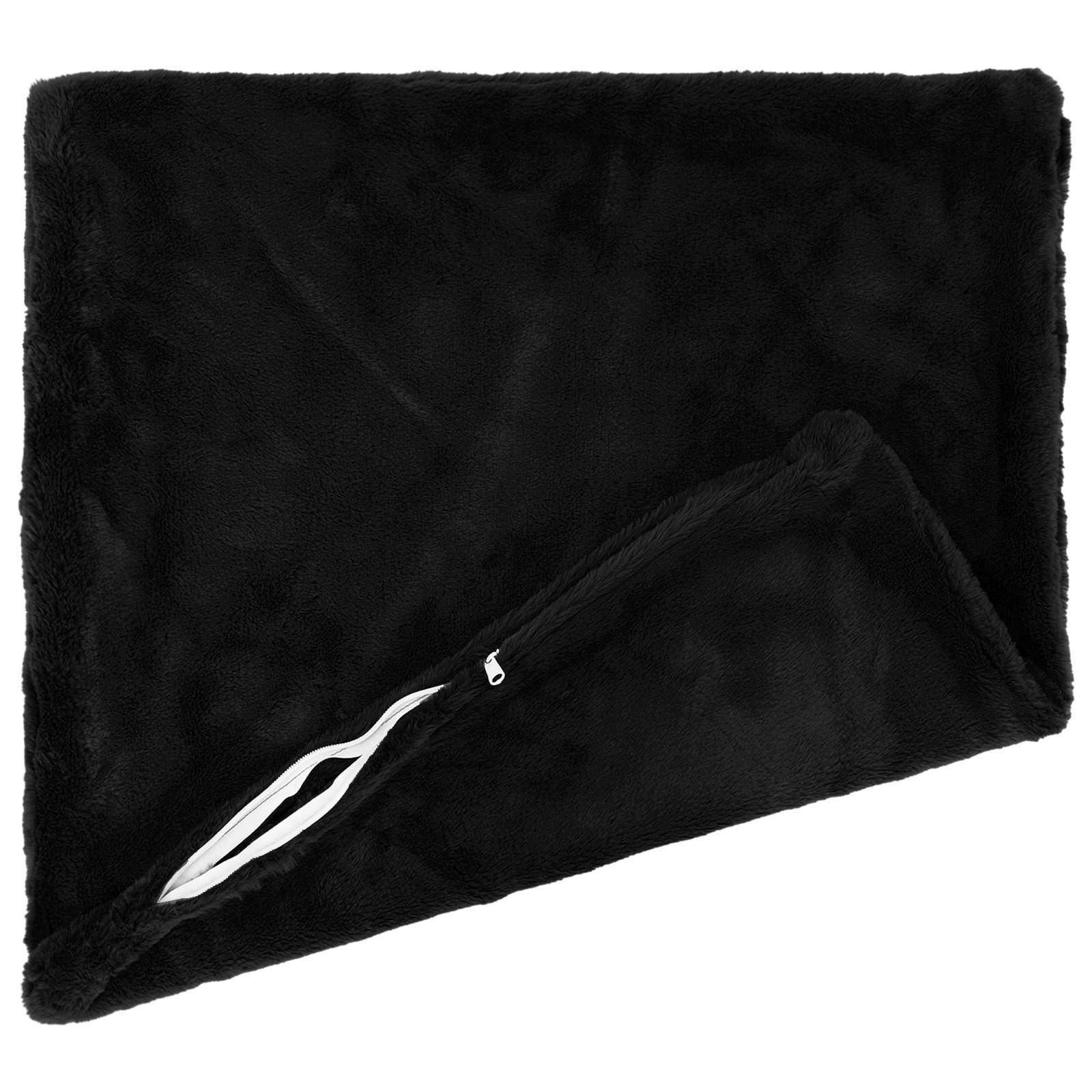 Federa 12 pz HOUTEN Nero 45 x 45 cm Pelliccia di Coniglio Finta