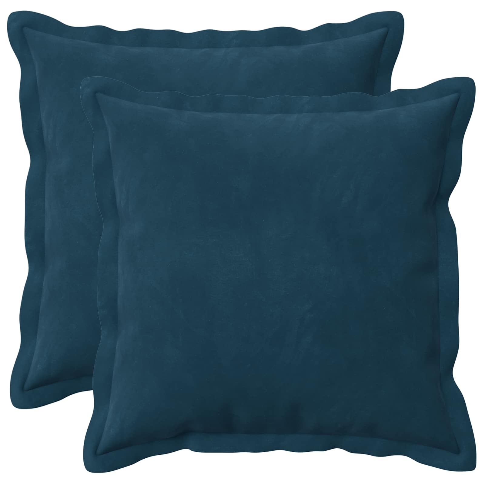 Federa 2 pcs HOUTEN Blu 50 x 50 cm Velluto