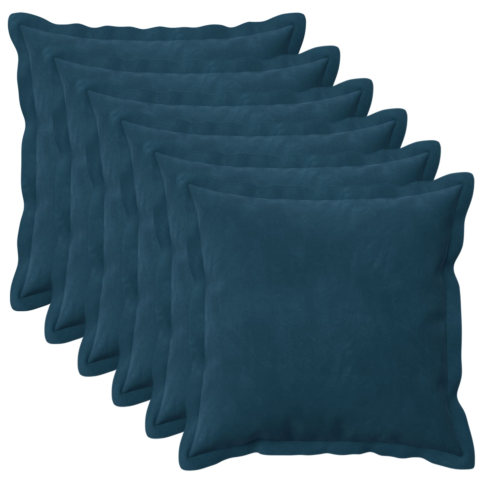 Federa 6 pcs HOUTEN Blu 50 x 50 cm Velluto