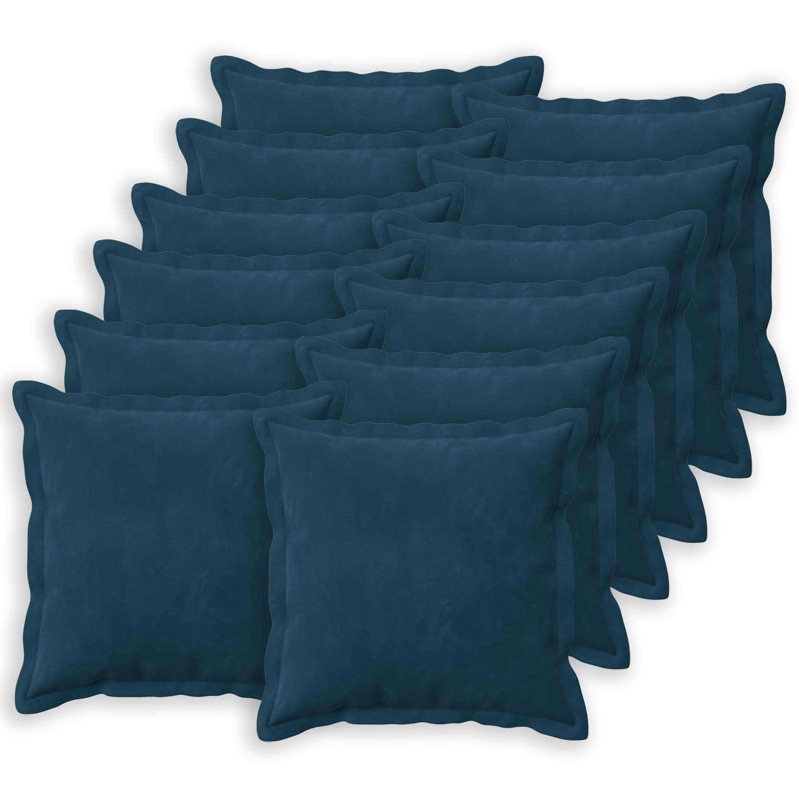 Federa 12 pcs HOUTEN Blu 50 x 50 cm Velluto