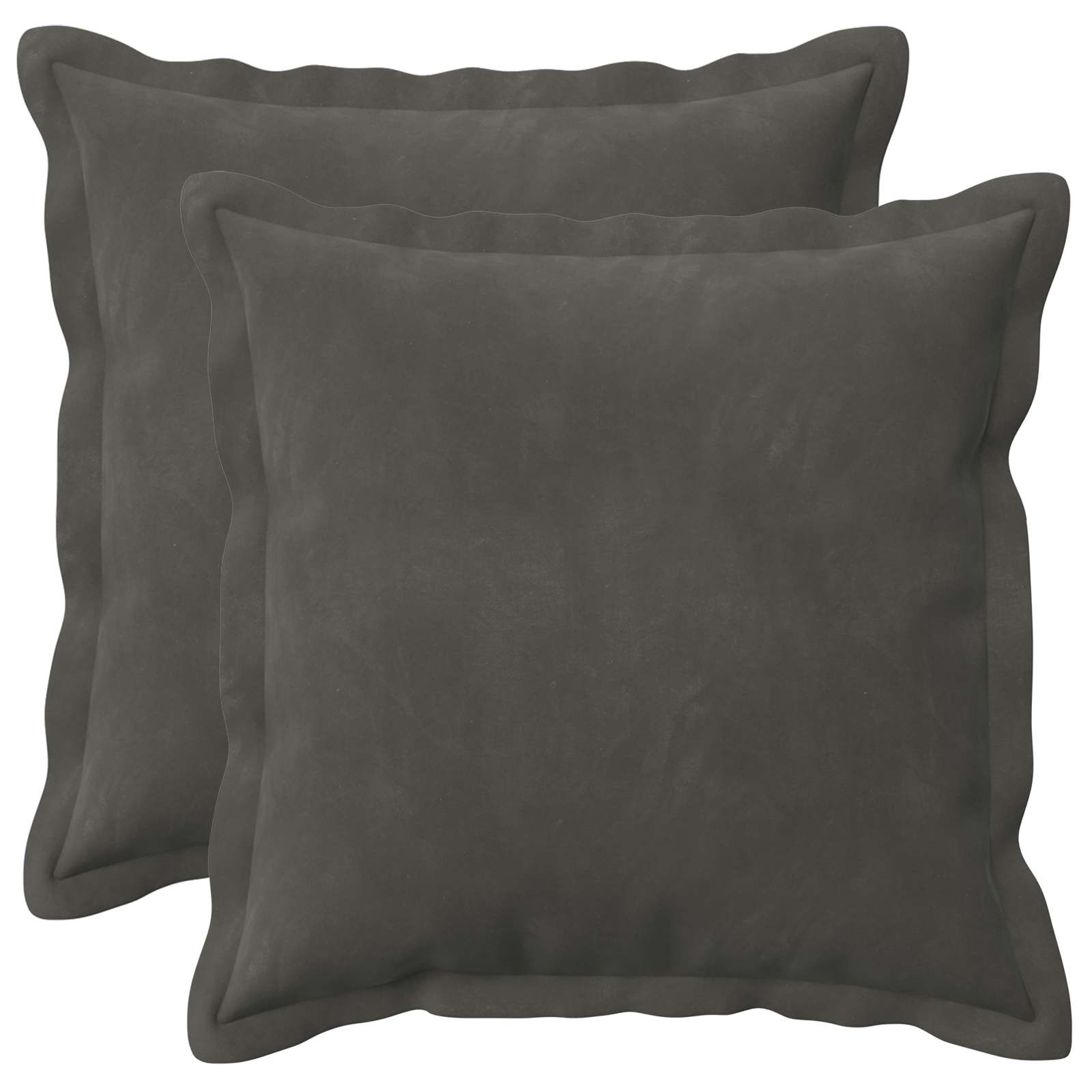 Federa 2 pcs HOUTEN Grigio Scuro 50 x 50 cm Velluto