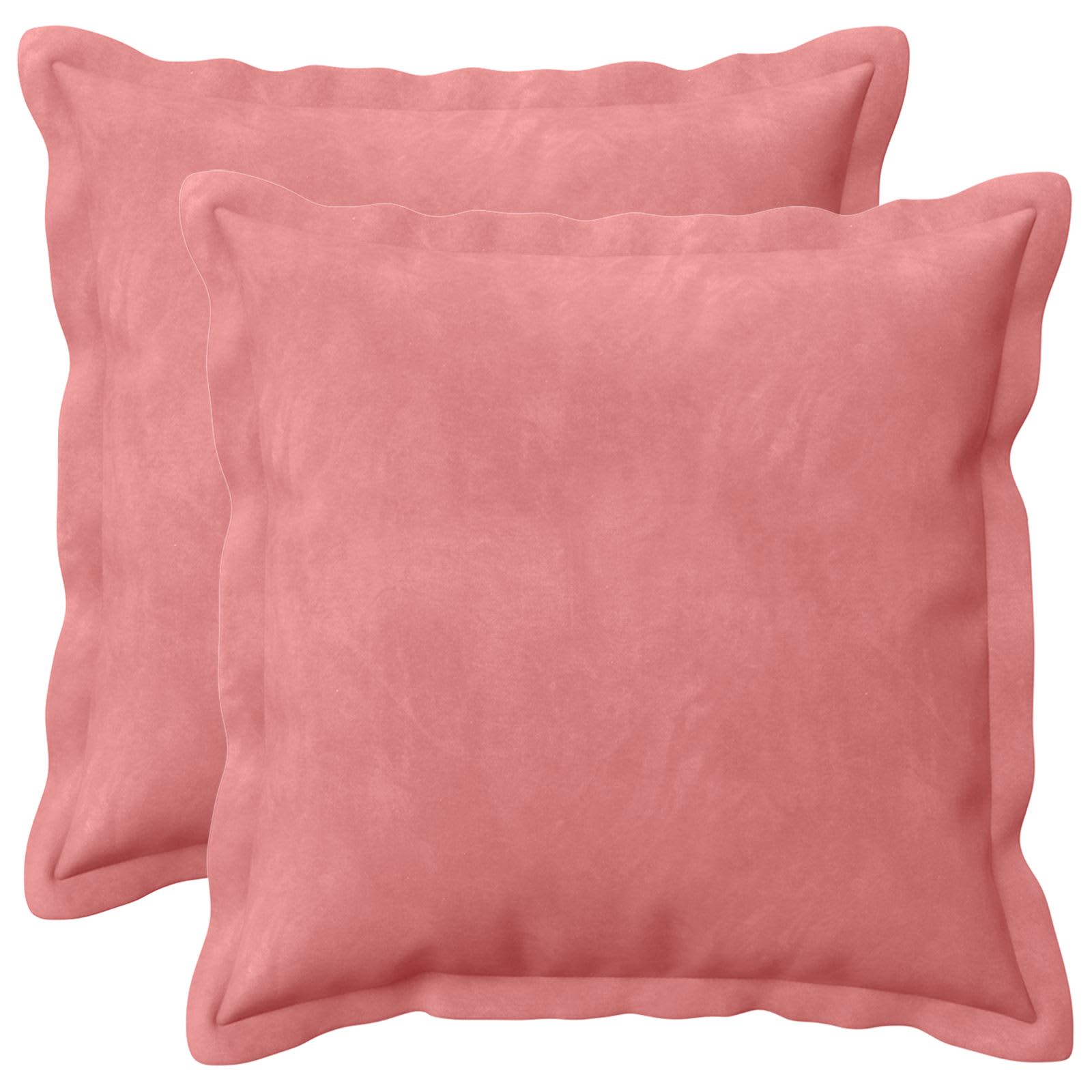 Federa 2 pcs HOUTEN Rosa 50 x 50 cm Velluto