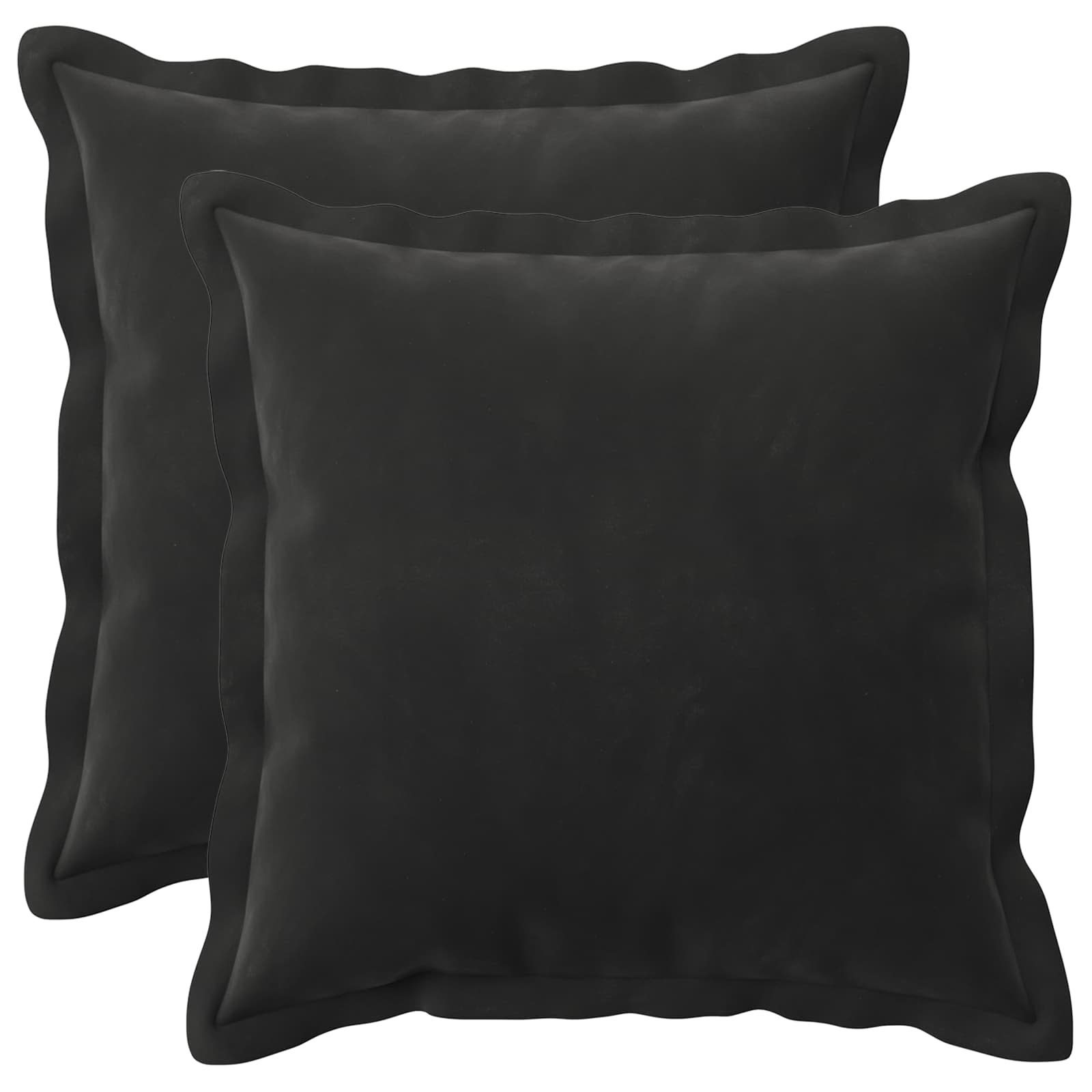 Federa 2 pcs HOUTEN Nero 50 x 50 cm Velluto