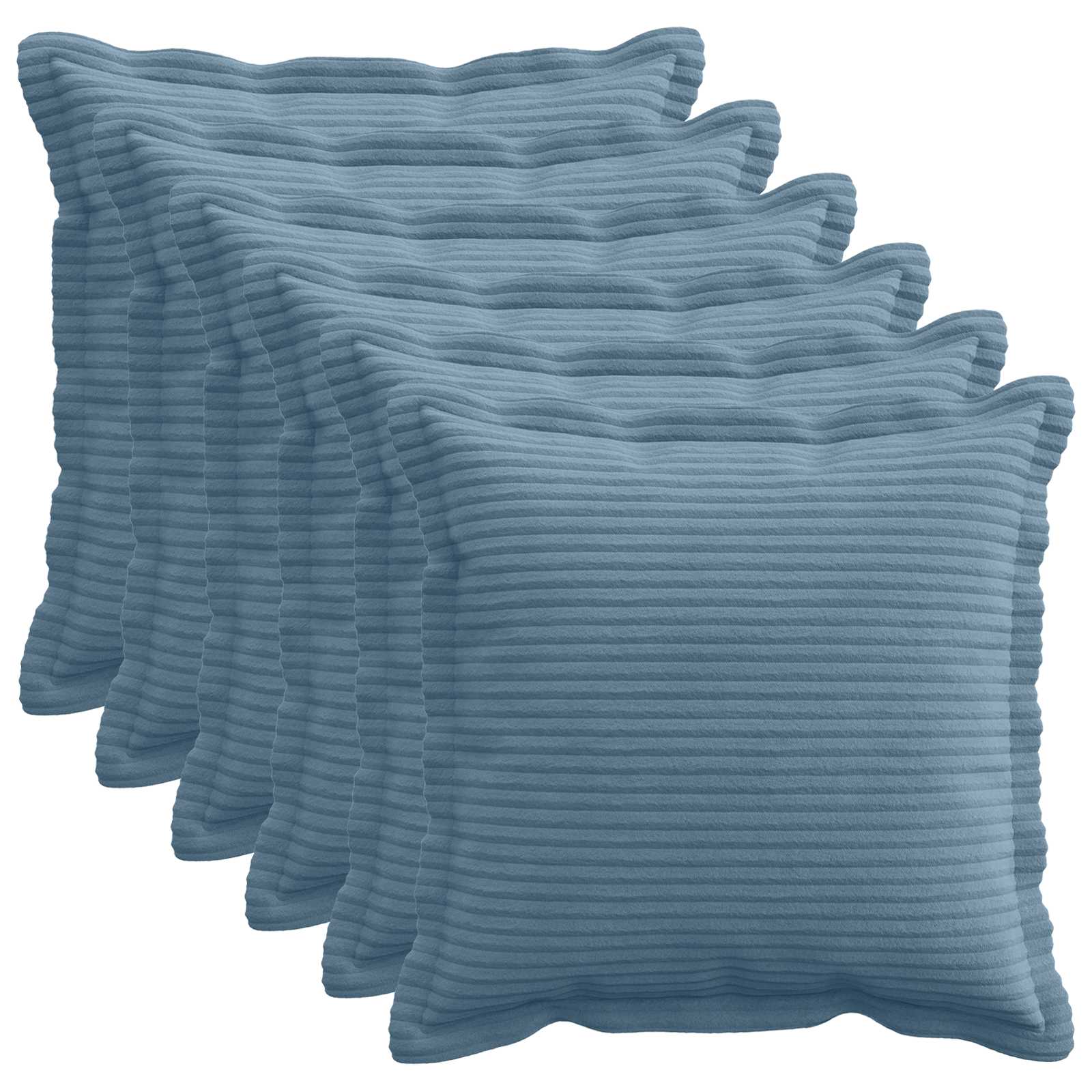 Federa 6 pz HOUTEN Blu 50 x 50 cm corduroy