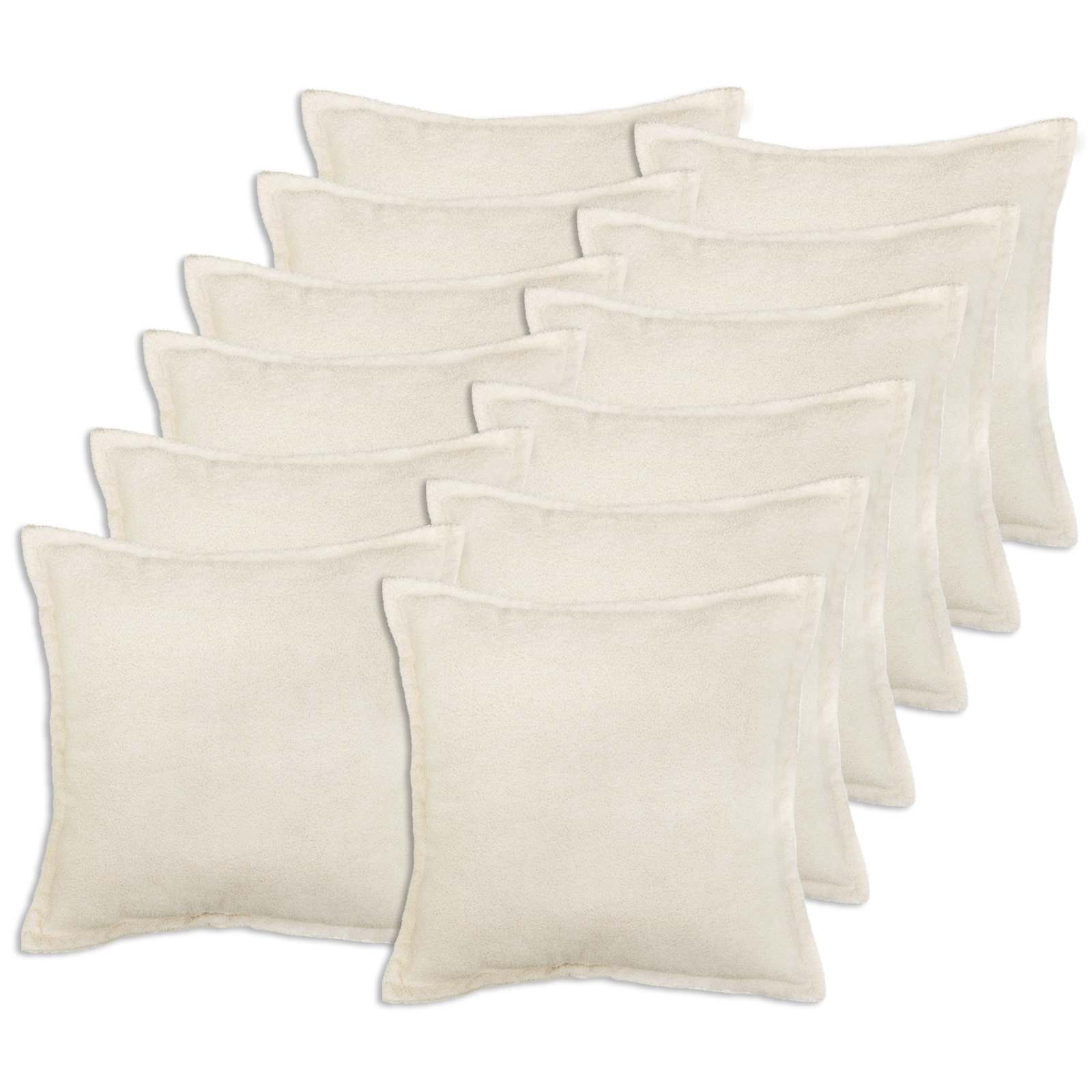 Federa 12 pcs HOUTEN Crema 50 x 50 cm Bouclé