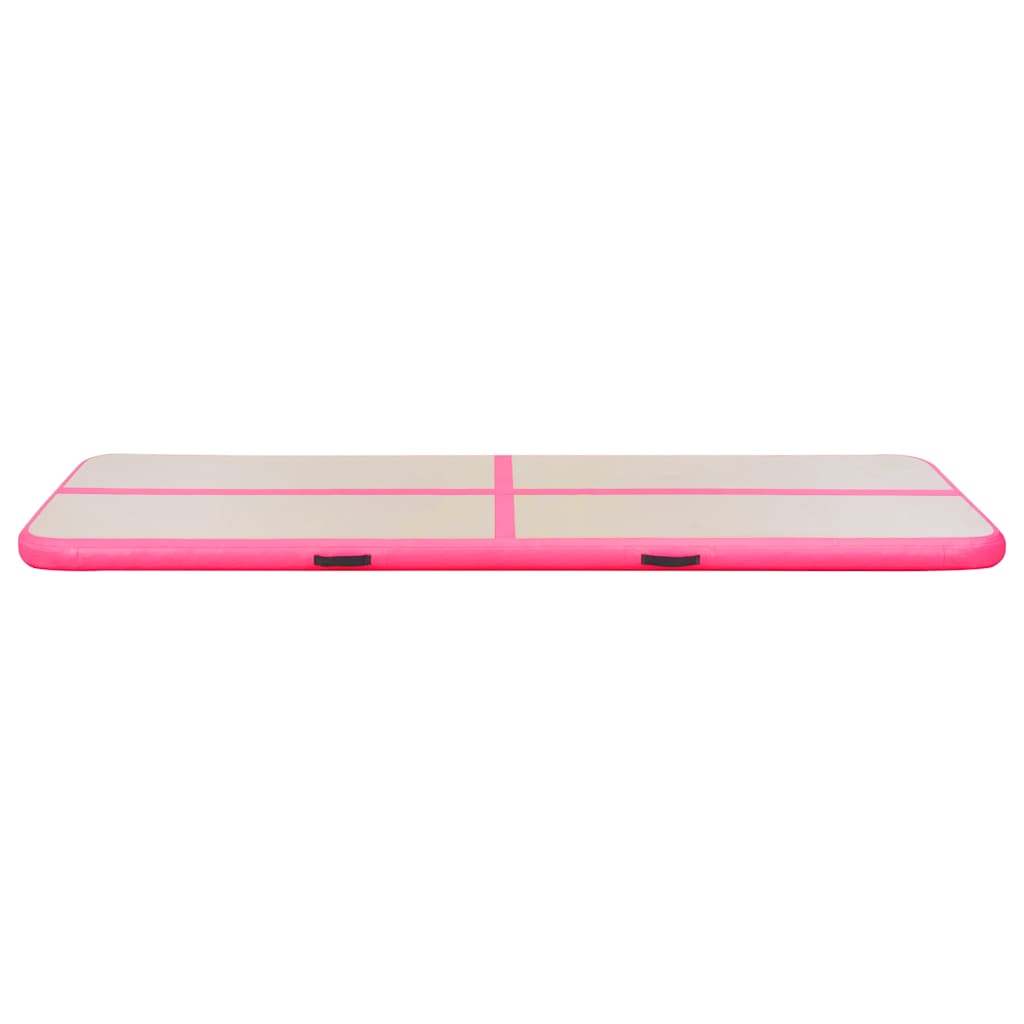 Tappetino Ginnastica Gonfiabile con Pompa 300x100x10cm PVC Rosa