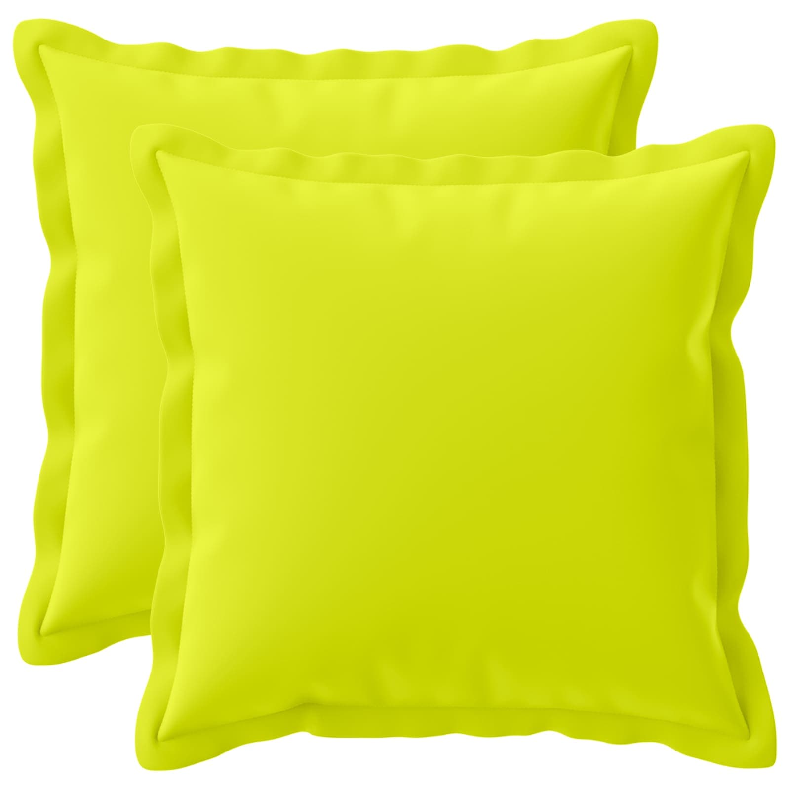 Federa 2 pz HOUTEN Verde brillante. 50 x 50 cm Poliestere