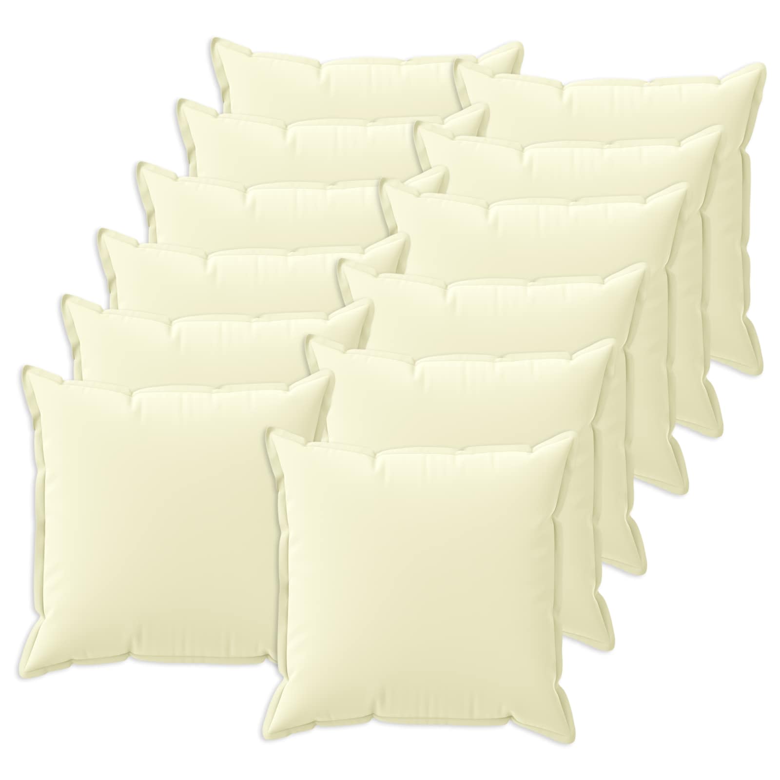 Federa 12 pz HOUTEN Crema 50 x 50 cm Poliestere