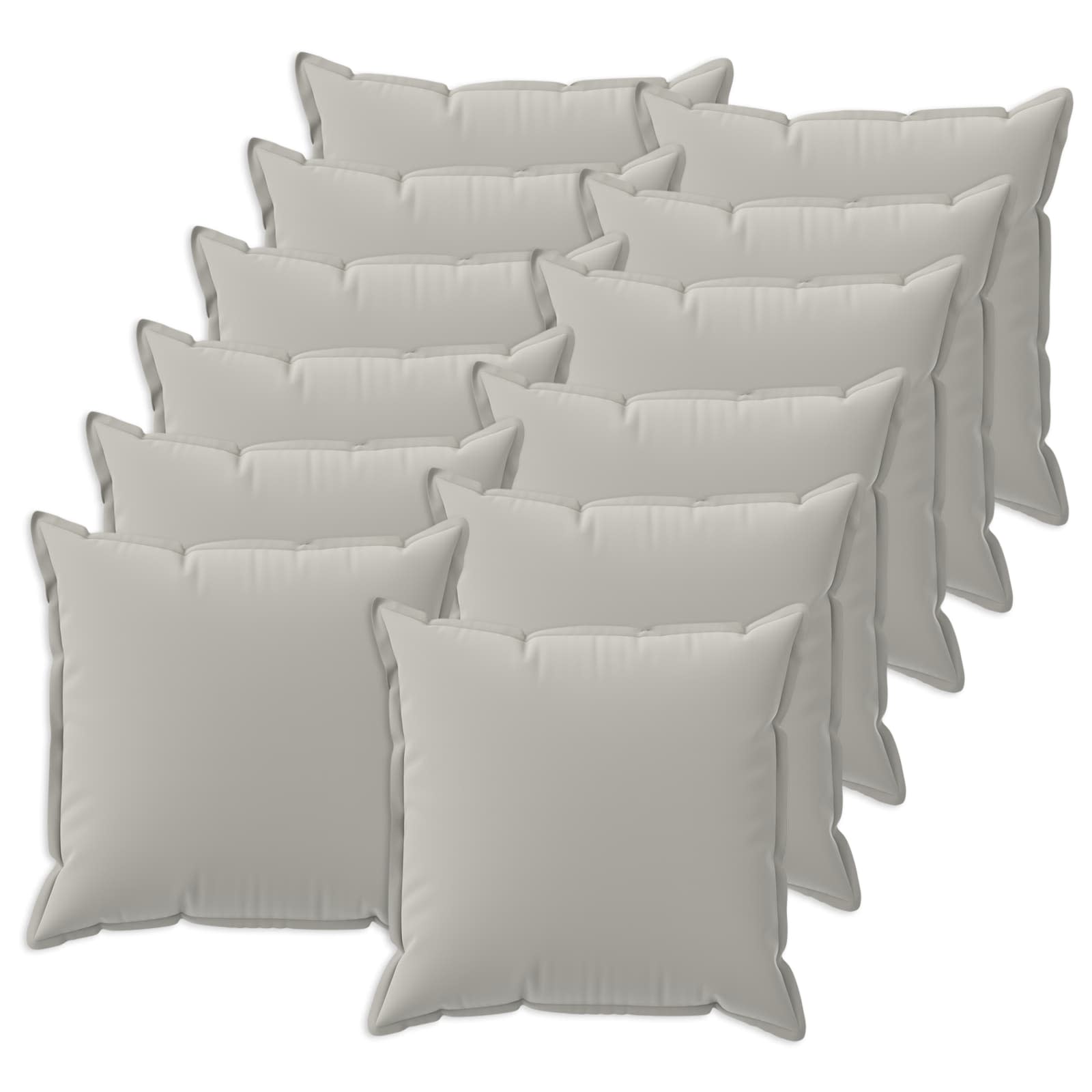 Federa 12 pz HOUTEN Grigio 50 x 50 cm Poliestere