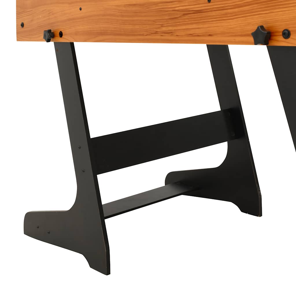 Calcio Balilla Pieghevole 121x61x80 cm Marrone Chiaro