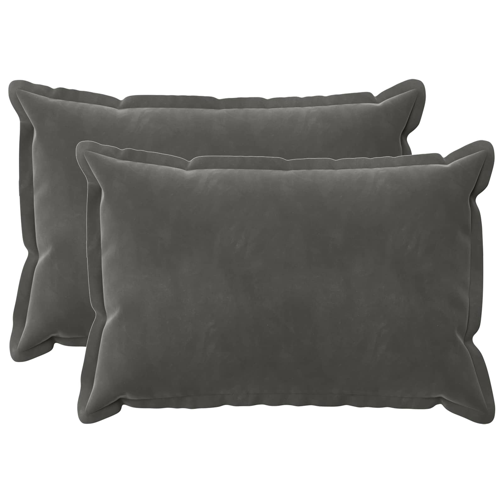 Federa 2 pcs HOUTEN Grigio Scuro 50 x 70 cm Velluto
