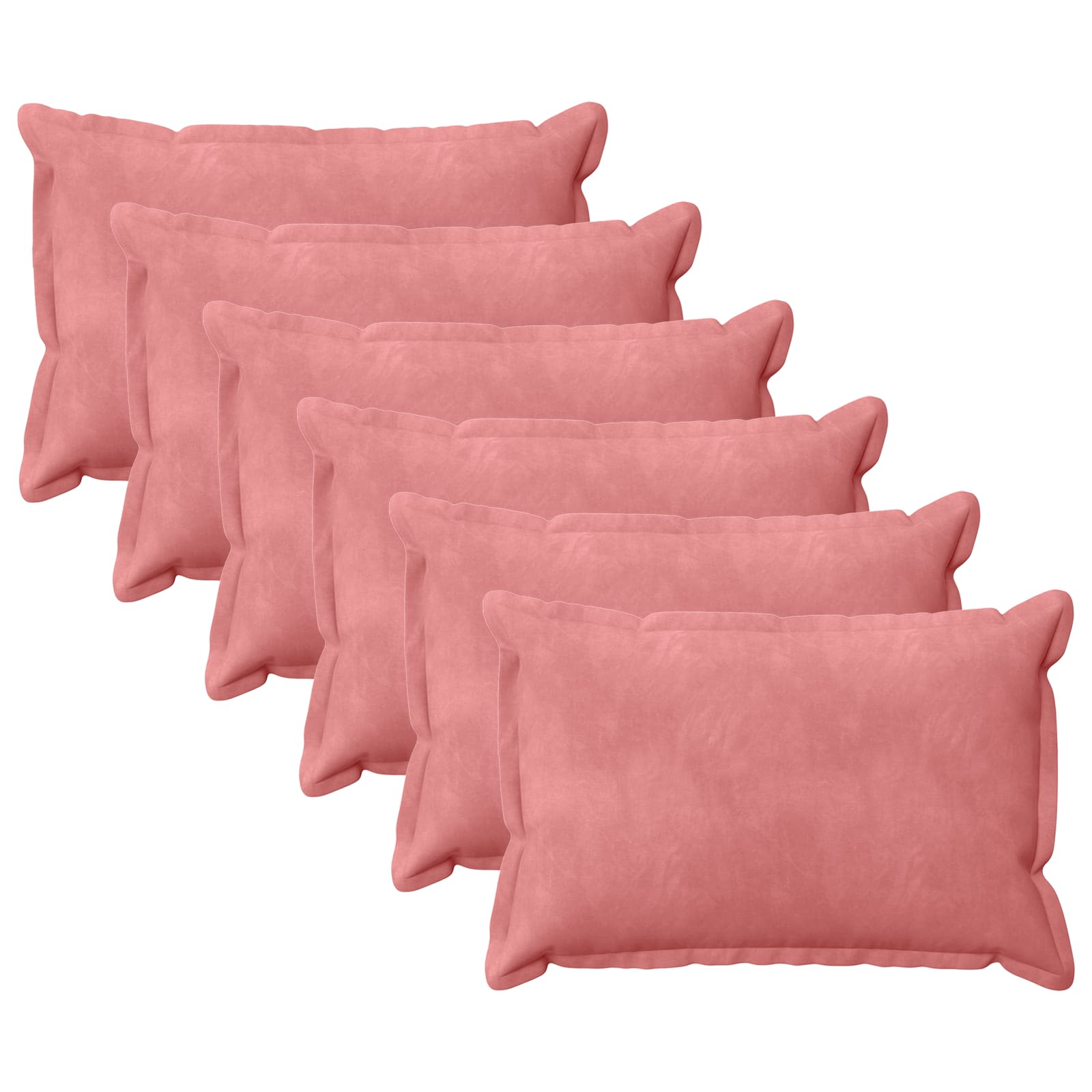 Federa 6 pcs HOUTEN Rosa 50 x 70 cm Velluto