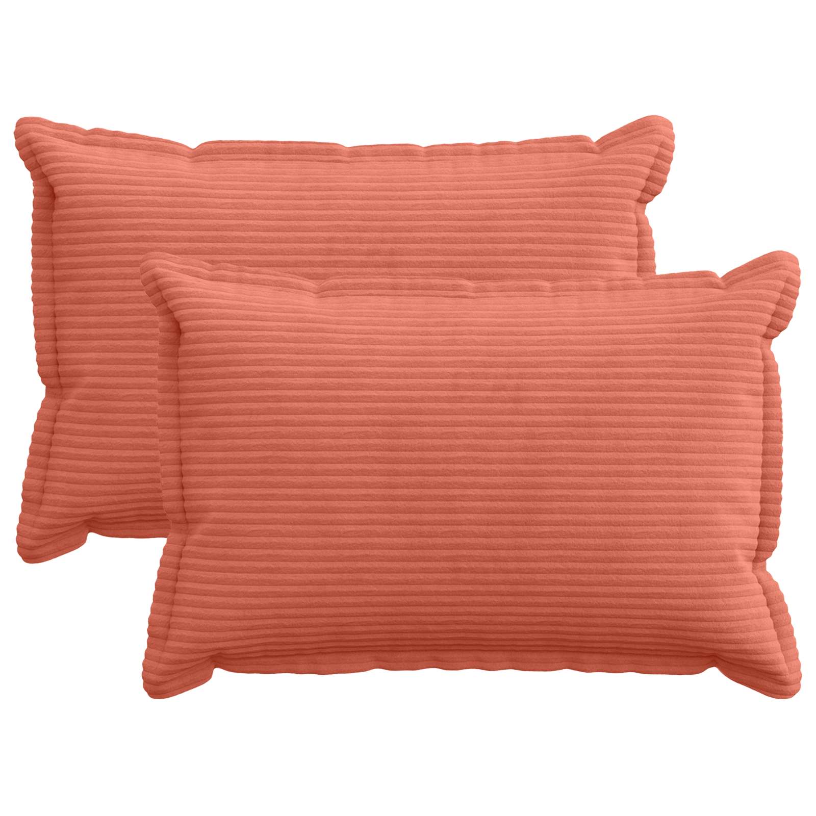 Federa 2 pz HOUTEN Rosso Arancio 50 x 70 cm corduroy