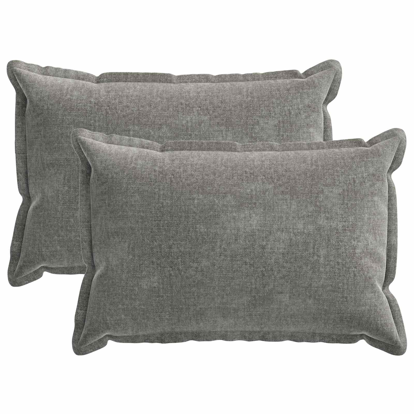 Federa 2 pz HOUTEN Grigio Scuro 50 x 70 cm Tessuto Chenille