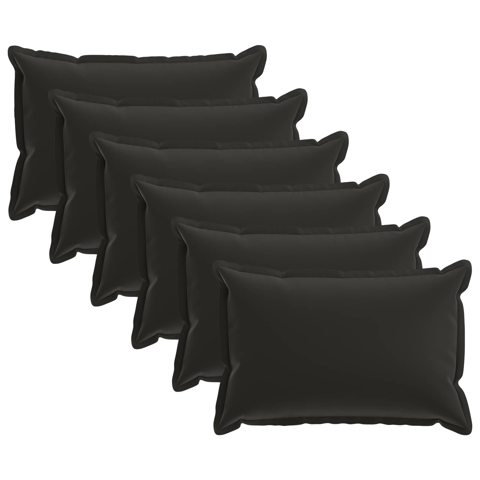 Federa 6 pz HOUTEN Nero 50 x 70 cm Poliestere