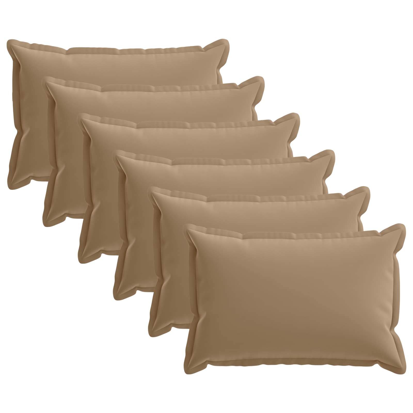 Federa 6 pz HOUTEN Tortora 50 x 70 cm Poliestere