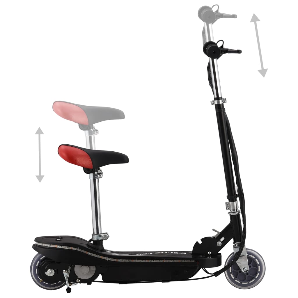 Monopattino con Sella e LED 120 W Nero