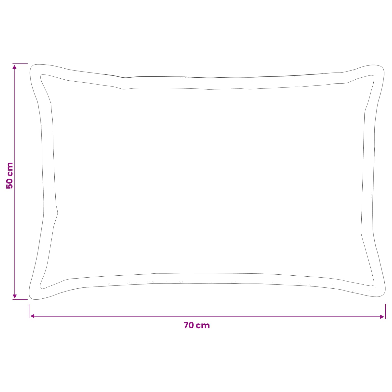 Federa 2 pz HOUTEN Bianco 50 x 70 cm