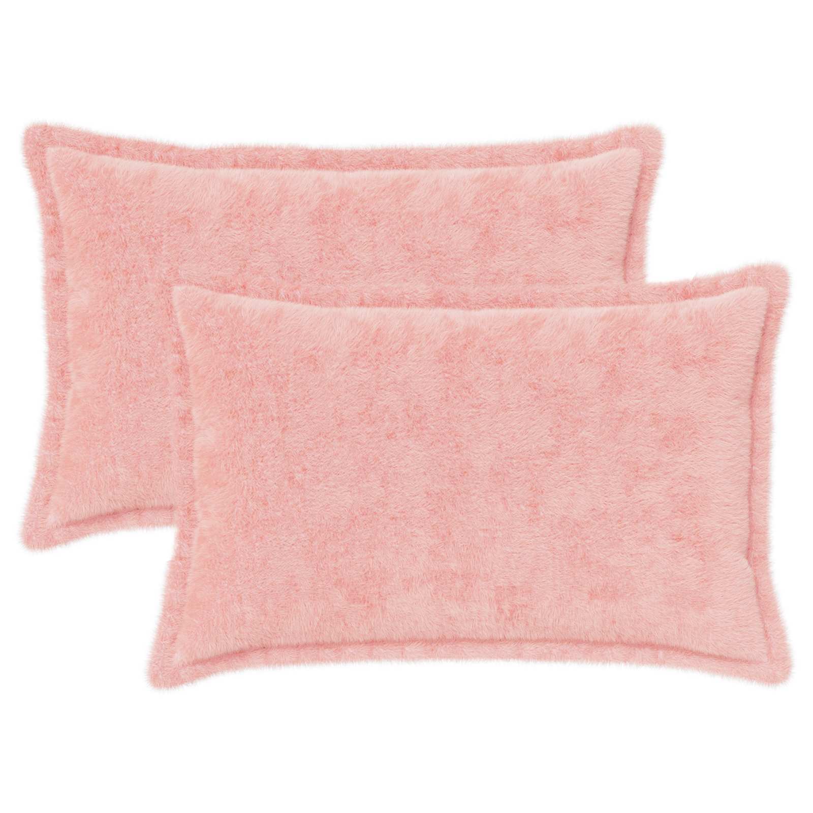 Federa 2 pz HOUTEN Rosa 50 x 70 cm Pelliccia di Coniglio Finta