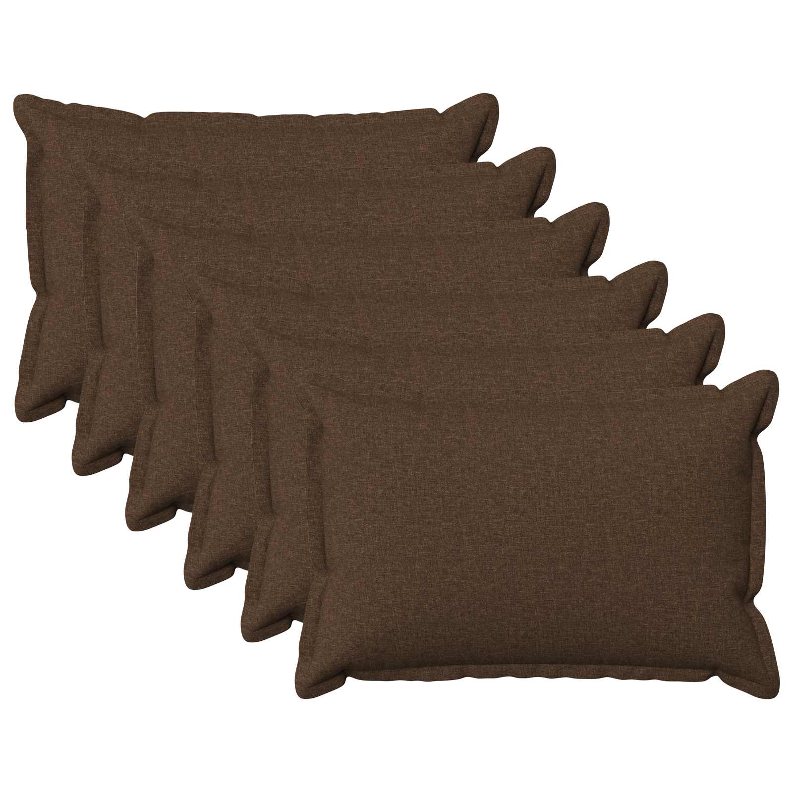 Federa 6 pcs HOUTEN Marrone 50 x 75 cm Lino