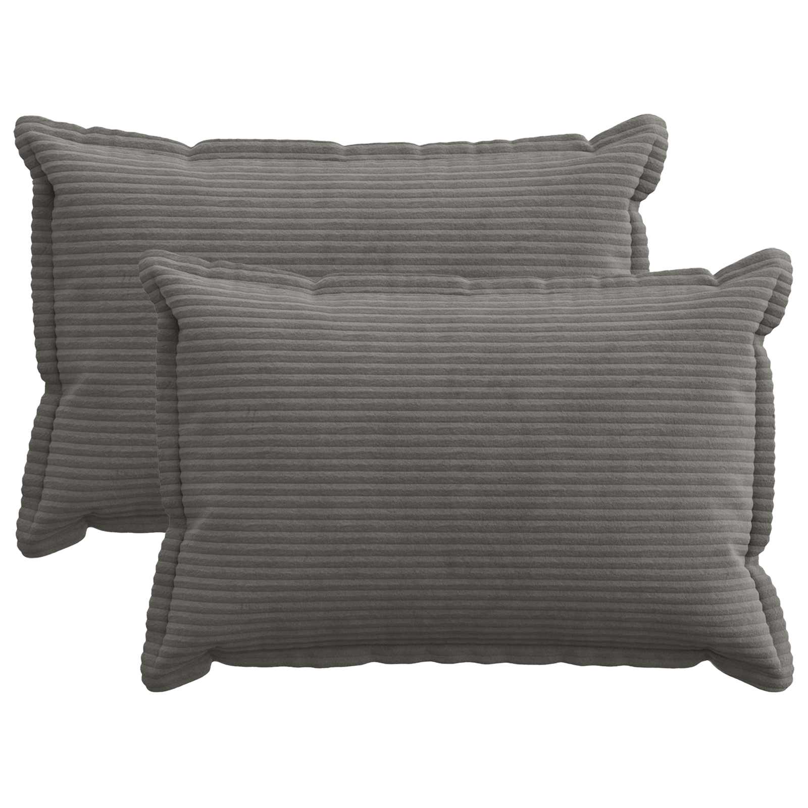 Federa 2 pz HOUTEN Grigio Scuro 50 x 75 cm corduroy