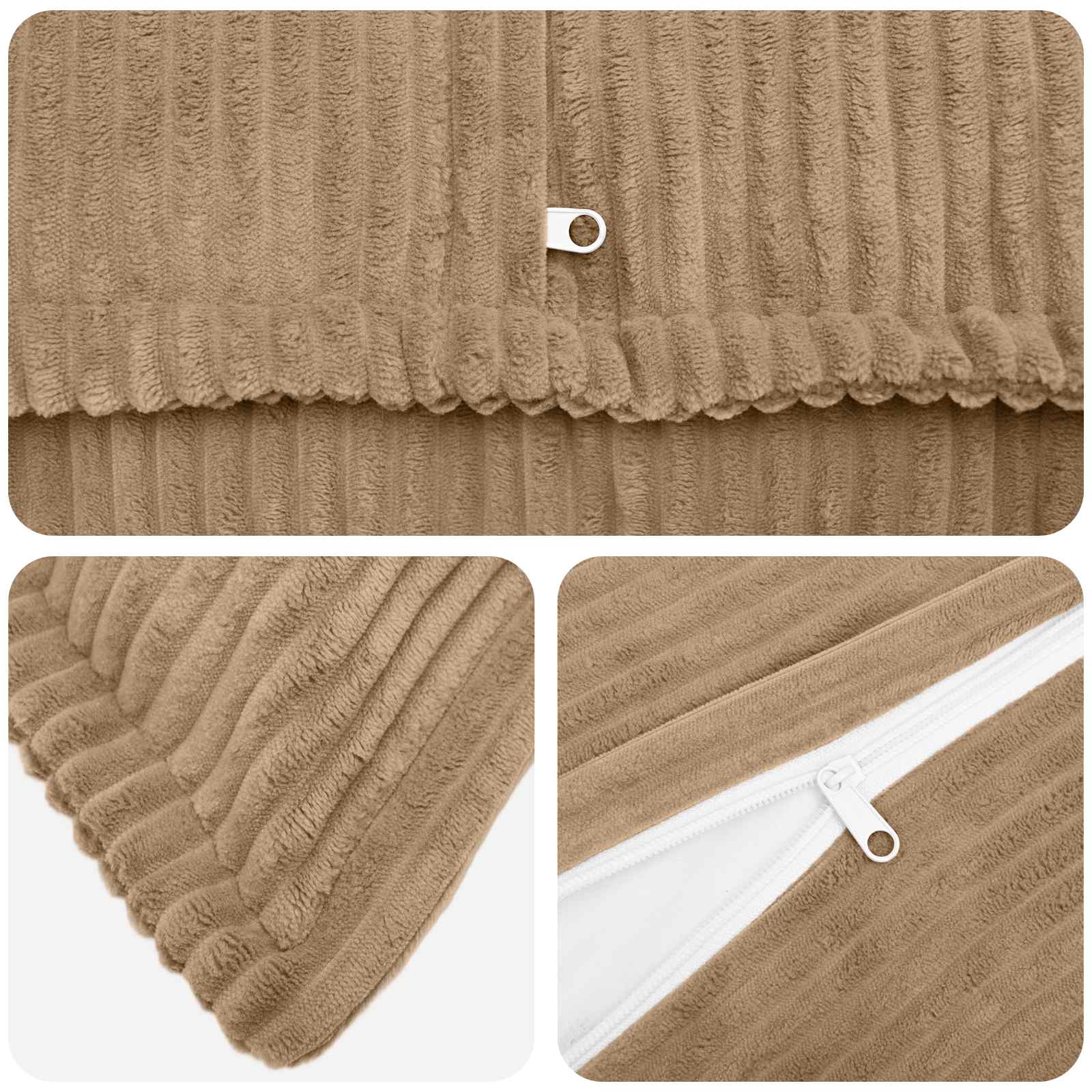 Federa 2 pz HOUTEN Marrone 50 x 75 cm corduroy