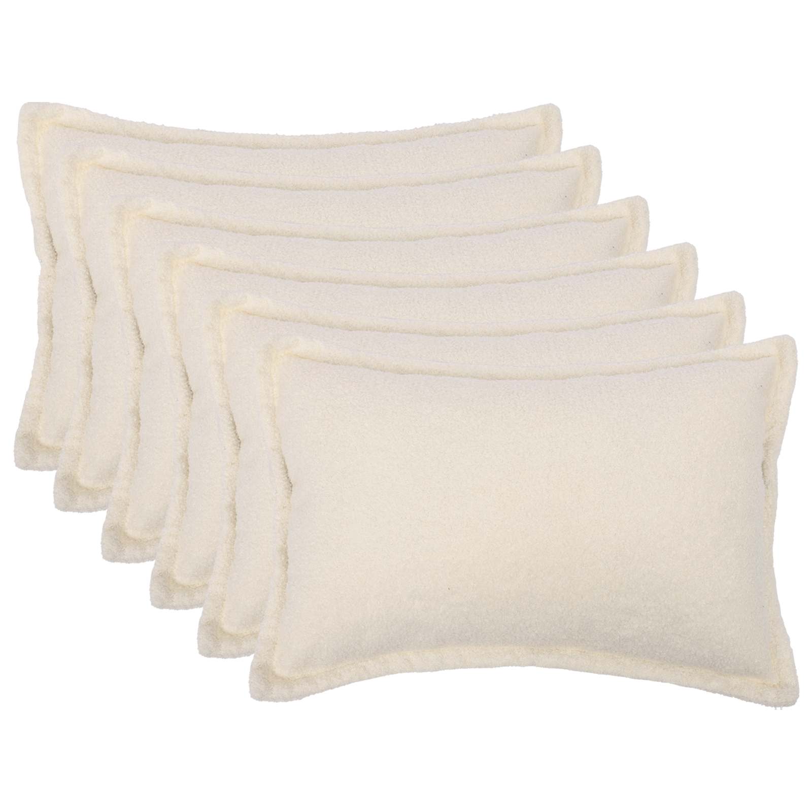 Federa 6 pcs HOUTEN Crema 50 x 75 cm Bouclé