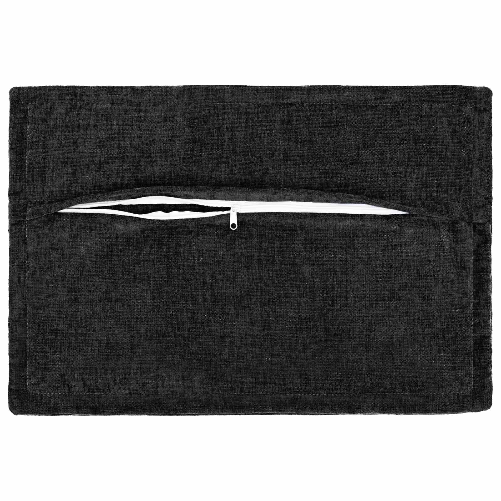Federa 2 pz HOUTEN Antracite 50 x 75 cm Tessuto Chenille