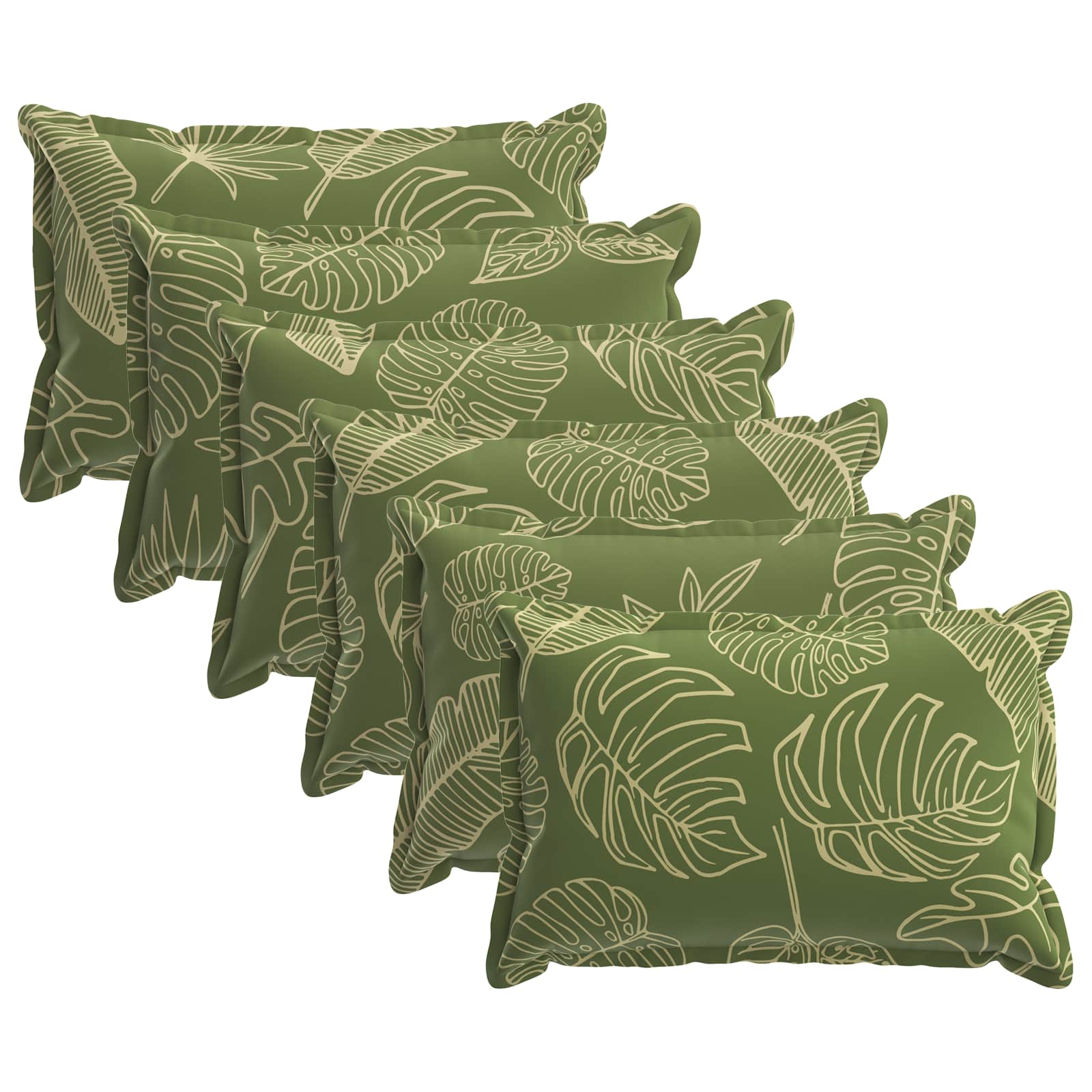 Federa 6 pz HOUTEN Design a foglia 50 x 75 cm Poliestere