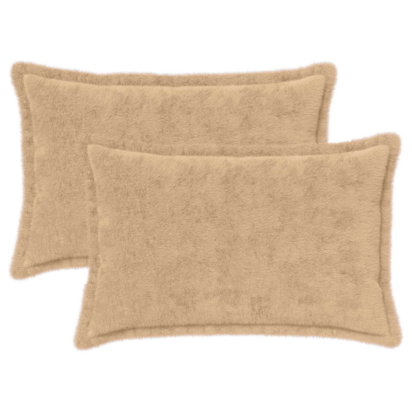 Federa 2 pz HOUTEN Crema 50 x 75 cm Pelliccia di Coniglio Finta
